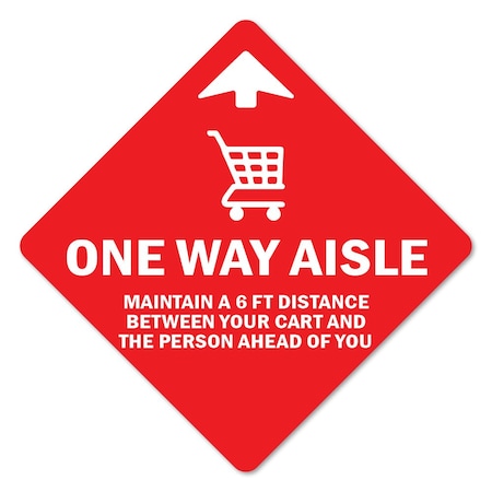 Signmission One Way Aisle Non-Slip Floor Graphic, 12PK, 11 in L, 11 in H, FD-X-11-12PK-99979 FD-X-11-12PK-99979